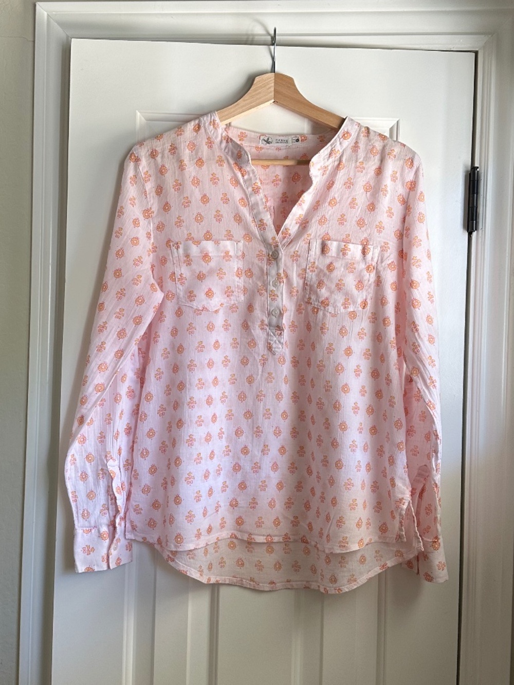 CARVE DESIGNS Dylan Gauze Shirt Pink Batik M